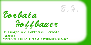 borbala hoffbauer business card