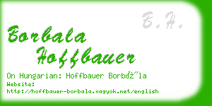 borbala hoffbauer business card